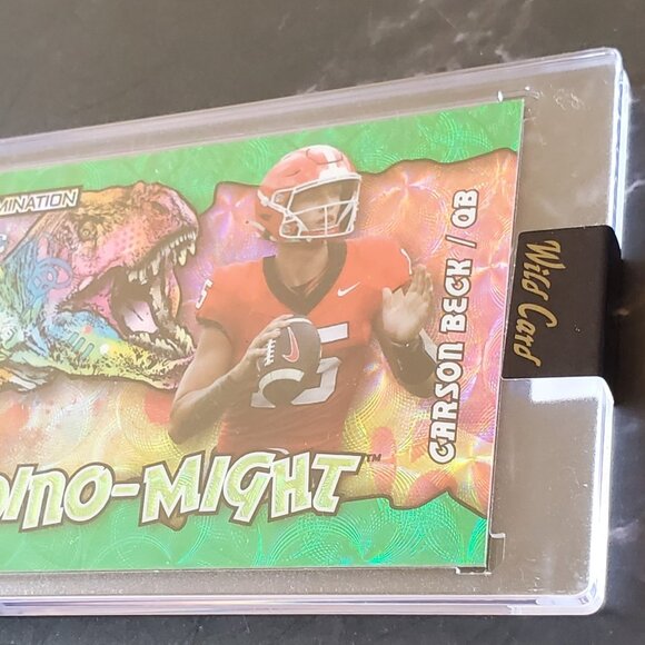 Carson Beck 2023 Wild Card Alumination Dino-Might  Green 3/8 #AD-CB - Picture 6 of 7